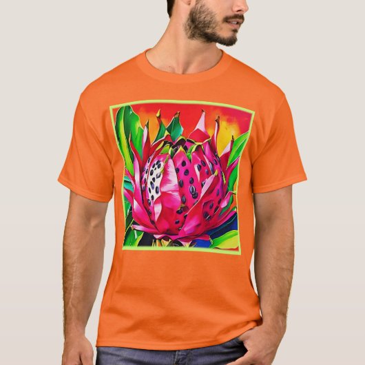 Exotische drakenfruitbloei t-shirt (Voorkant)