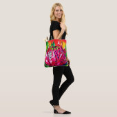 Exotische drakenfruitbloei tote bag (Op model)