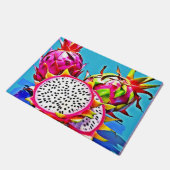 Exotische drakenfruitkunst deurmat (Schuin)