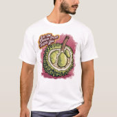 Exotische Durian Delight in Roze T-shirt (Voorkant)