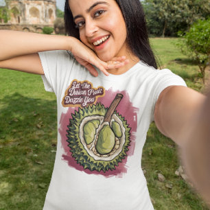 Exotische Durian Delight in Roze T-shirt