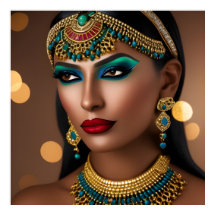 Exotische Egyptische gouden groene blauwe juweelvr