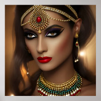 Exotische Egyptische sieraden vrouwen goud rode ho