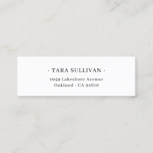 Exotische elegantie . Minimale typografie 07 . Mini Visitekaartje