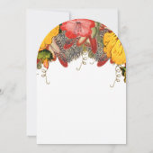  exotische en Romantische rode en gele Floral Kaart (Achterkant)