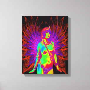 Exotische engel canvas afdruk