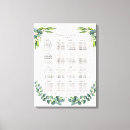 Exotische Eucalyptusbladeren Huwelijks Zitplaatska Canvas Afdruk