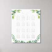 Exotische eucalyptusbladeren Startbord Canvas Afdruk (Voorkant)