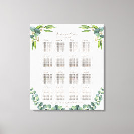 Exotische eucalyptusbladeren Startbord Canvas Afdruk