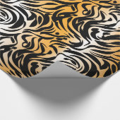 Exotische Fantasy Animal Print Tiger en Zebra Cadeaupapier (Hoek)