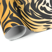 Exotische Fantasy Animal Print Tiger en Zebra Cadeaupapier (Rol Hoek)