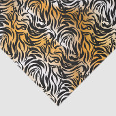 Exotische Fantasy Animal Print Tiger en Zebra Tissuepapier (Detail)
