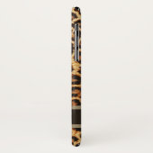 Exotische Faux Leopard Print Bruin Gouden Strepen Case-Mate iPhone Case (Achterkant/links)