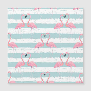 Exotische Flamingo Gestreept Achtergrondpatroon