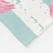 Exotische Flamingo Gestreept Achtergrondpatroon Fleece Deken (Hoek)
