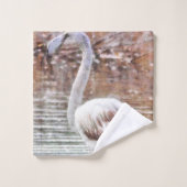 Exotische flamingo-Waterverf Bad Handdoek (Wasdoekje)