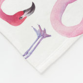 Exotische Flamingo Waterverf Bird Fleece Deken (Hoek)