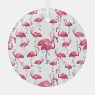 Exotische Flamingo Waterverf Bird Glas Ornament