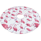 Exotische Flamingo Waterverf Bird Kerstboom Rok (Gekanteld)