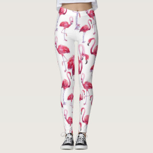 Exotische Flamingo Waterverf Bird Leggings