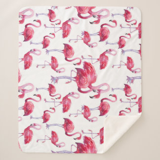 Exotische Flamingo Waterverf Bird Sherpa Deken