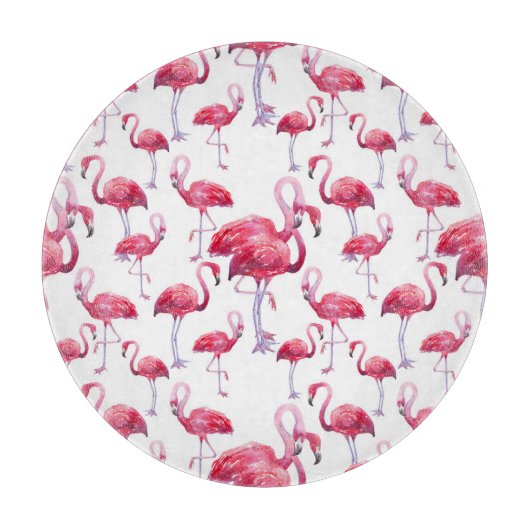 Exotische Flamingo Waterverf Bird Snijplank (Voorkant)