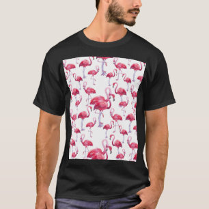 Exotische Flamingo Waterverf Bird T-shirt