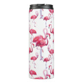 Exotische Flamingo Waterverf Bird Thermosbeker (Achterkant)