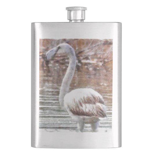 Exotische flamingo-Waterverf Flacon (Voorkant)