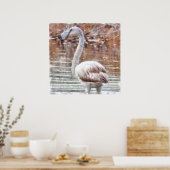 Exotische flamingo-Waterverf Poster (Keuken)
