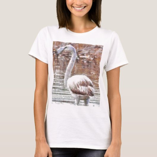 Exotische flamingo-Waterverf T-shirt (Voorkant)