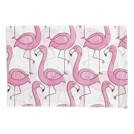 Exotische flamingo's,  naadloos ontwerp. kussensloop (Voorkant)