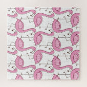 Exotische flamingo's, naadloos ontwerp. legpuzzel (Horizontaal)