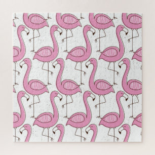 Exotische flamingo's, naadloos ontwerp. legpuzzel