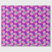 Exotische flamingo's: tropisch roze Vintage. Cadeaupapier (Vlak)