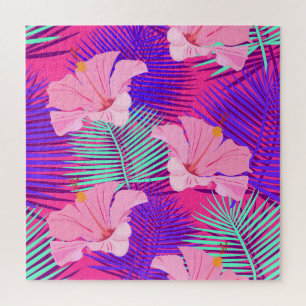 Exotische flamingo's: tropisch roze Vintage. Legpuzzel