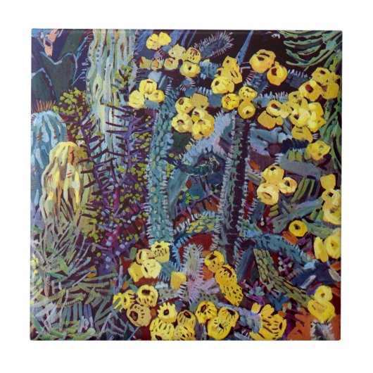 Exotische Flora #10 op SunshineDazzle Tegeltje (Voorkant)