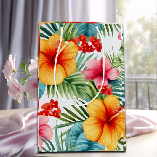 Exotische Floral Hawaiian Medium Cadeauzakje