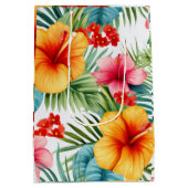 Exotische Floral Hawaiian Medium Cadeauzakje (Achterkant)