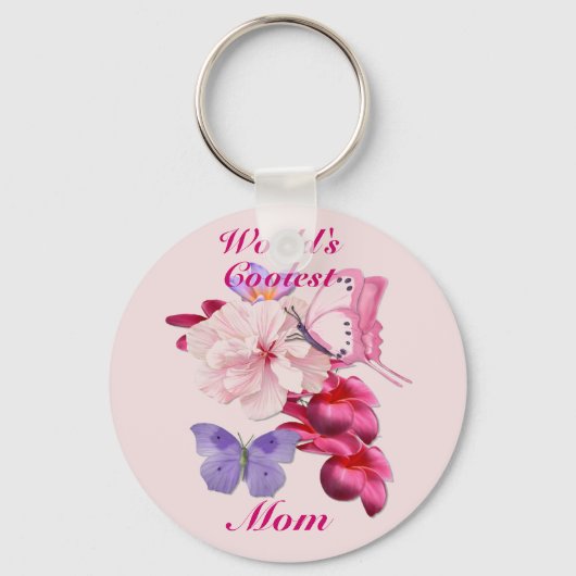 Exotische Floral voor mam Sleutelhanger (Voorkant)