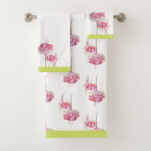 Exotische Fuchsia's op een badkamerhanddoekset Bad Handdoek (Insitu)