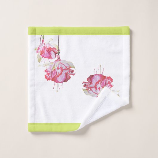 Exotische Fuchsia's op een badkamerhanddoekset Bad Handdoek (Wasdoekje)