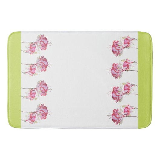 Exotische Fuchsia's op een badmat (Voorkant)