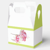 Exotische Fuchsia's op een Favor Box Bedankdoosjes (Geopend)