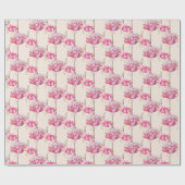 Exotische Fuchsia's op inpakpapier (Vlak)