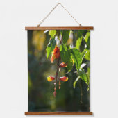 Exotische geel en rode Indische klok Botanisch Hangend Wandkleed (Voorkant)