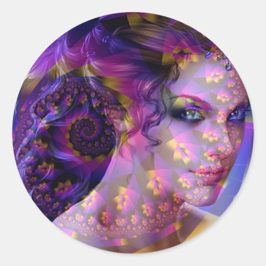 exotische geest ronde sticker (Voorkant)