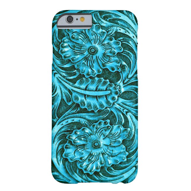 Exotische gekookte lederen blik | turquoise Case-Mate iPhone case (Achterkant)