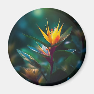 Exotische gele bloemenmagneet magneet