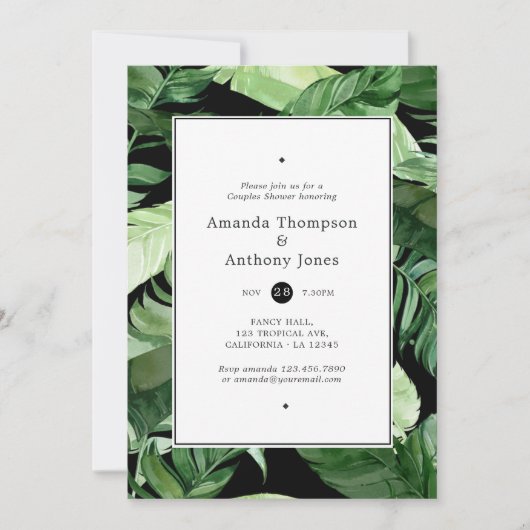 Exotische geotic Geometric Forest Wedding Couples  Kaart (Voorkant)